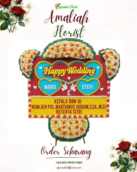 Papan Bunga Pernikahan Parungserab